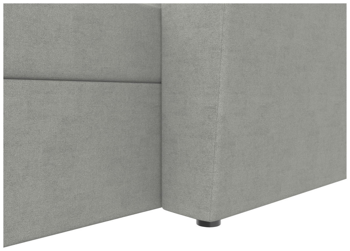 WOHNLANDSCHAFT TERMOLI Hellgrau Jacquard  - Hellgrau/Schwarz, Design, Kunststoff/Textil (212/297/155cm) - MID.YOU