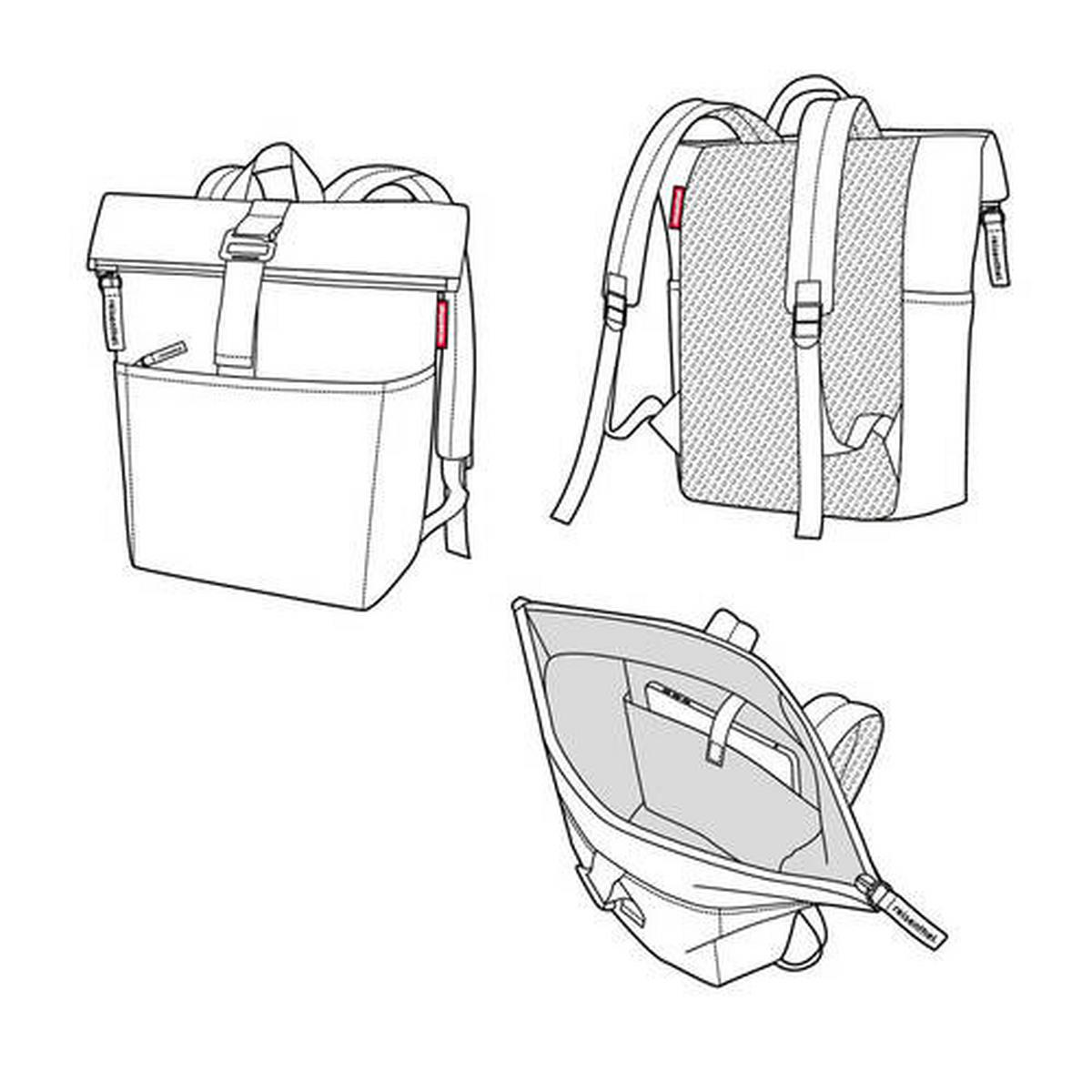 RUCSAC - argintiu, Basics, plastic (43/43/17cm) - Reisenthel