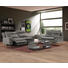 SITZGARNITUR Echtleder Hellgrau - Hellgrau, Design, Leder/Metall (212/180/94/95cm) - Natuzzi Editions