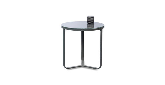 COUCHTISCH Sicherheitsglas 50/50/50 cm rund Grau - Grau, Design, Glas/Metall (50/50/50cm) - Xora