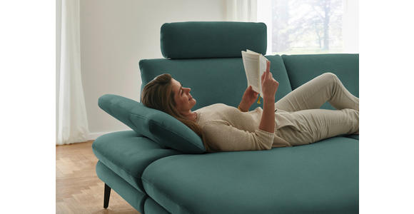 WOHNLANDSCHAFT  in Chenille, Flachgewebe Opal  - Opal/Schwarz, Design, Textil/Metall (180/344/208cm) - Dieter Knoll