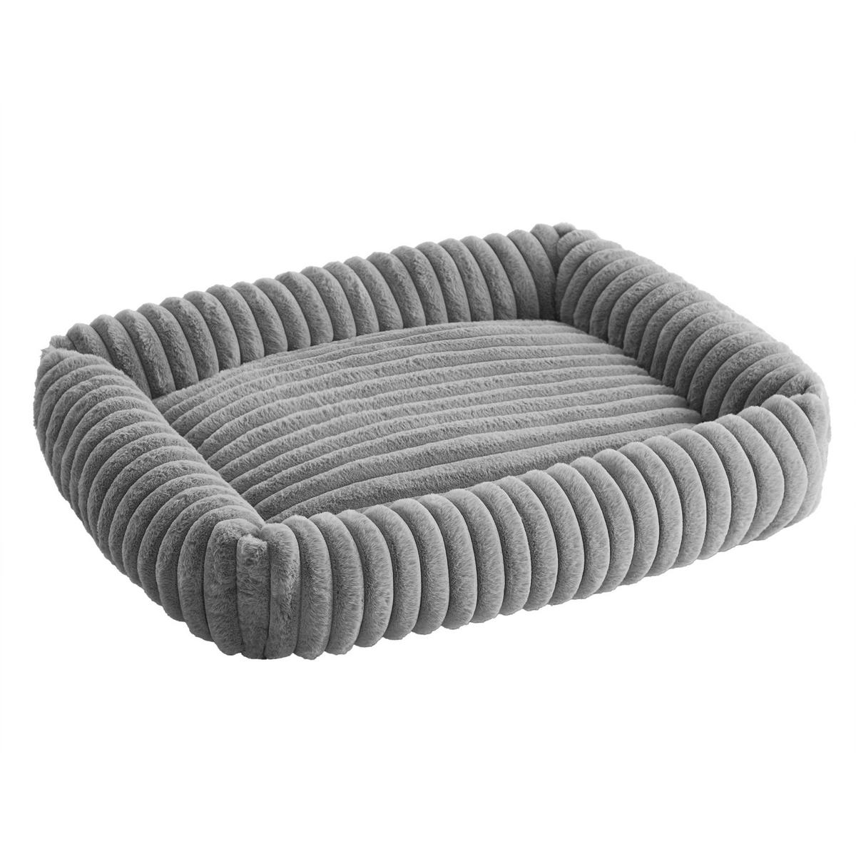 HUNDEBETT - Grau, Trend, Textil (91/18/68cm) - Boxxx