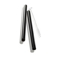 TRINKHALMSET - Schwarz, KONVENTIONELL, Glas (0,8/18cm) - Gefu