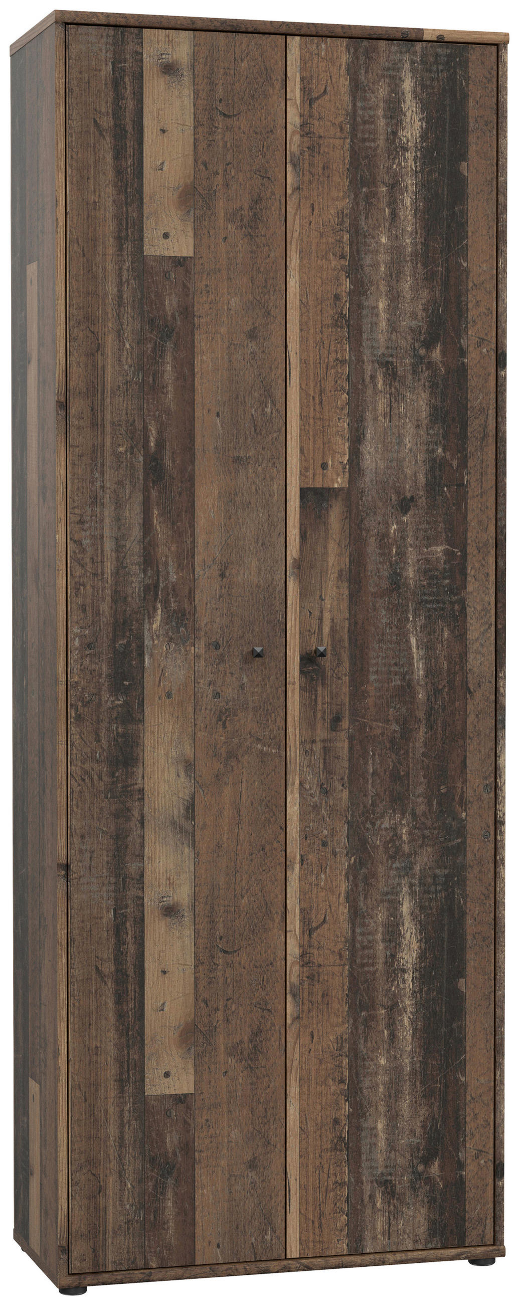 DREHTÜRENSCHRANK 73,7/197,5/34,8 cm,  in Dunkelbraun, Graubraun, 2-türig  - Dunkelbraun/Graubraun, Design, Holzwerkstoff (73,7/197,5/34,8cm)