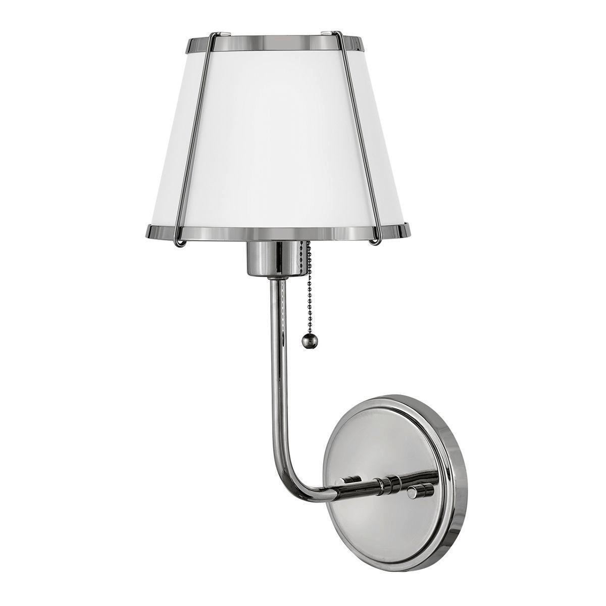 WANDLEUCHTE - Weiss/Nickelfarben, Konventionell, Metall (40/18,4/22,2cm)
