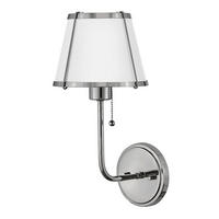 WANDLEUCHTE Clarke   - Weiß/Nickelfarben, KONVENTIONELL, Metall (40/18,4/22,2cm)
