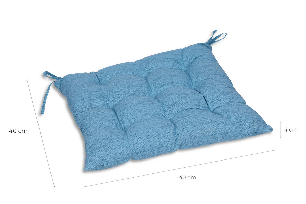GARTENSITZKISSEN in Blau 40/40 cm  - Blau, Design, Textil (40/40cm)