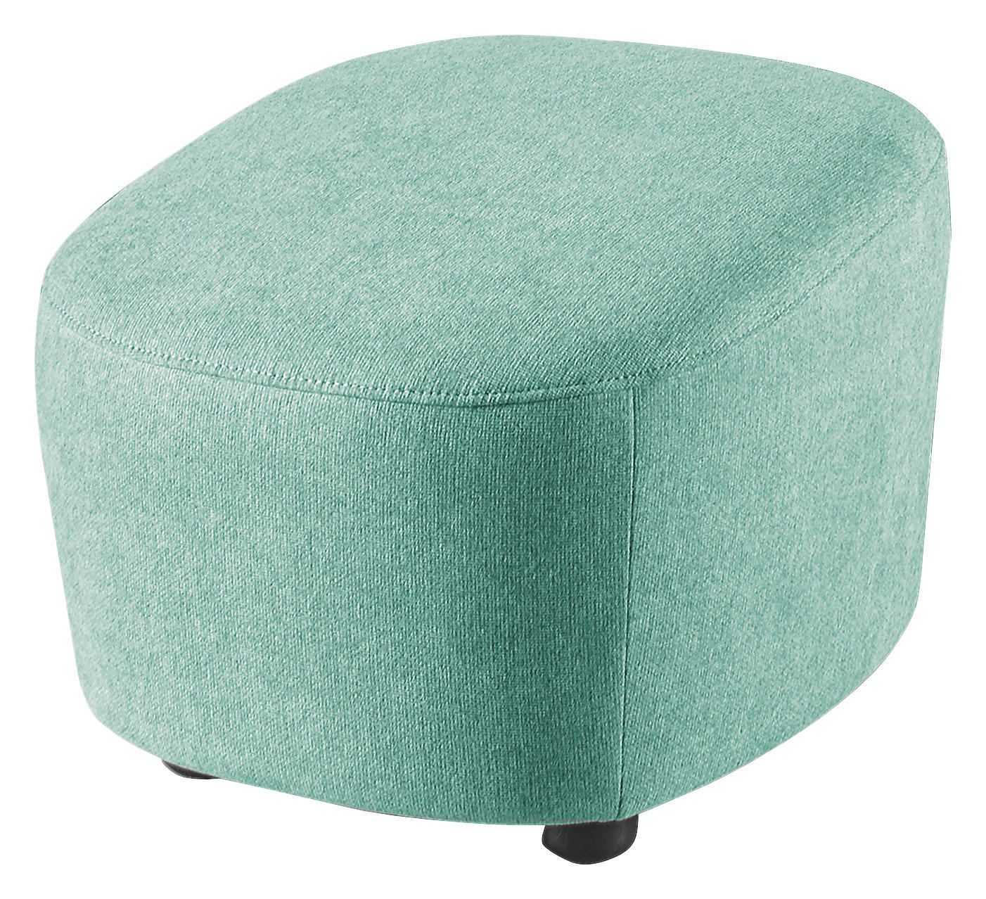 HOCKER Webstoff Türkis - Türkis/Schwarz, Design, Kunststoff/Textil (54/41/57cm) - SetOne by Musterring