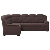 ECKSOFA in Chenille Braun  - Schwarz/Braun, Basics, Kunststoff/Textil (211/263cm) - MID.YOU