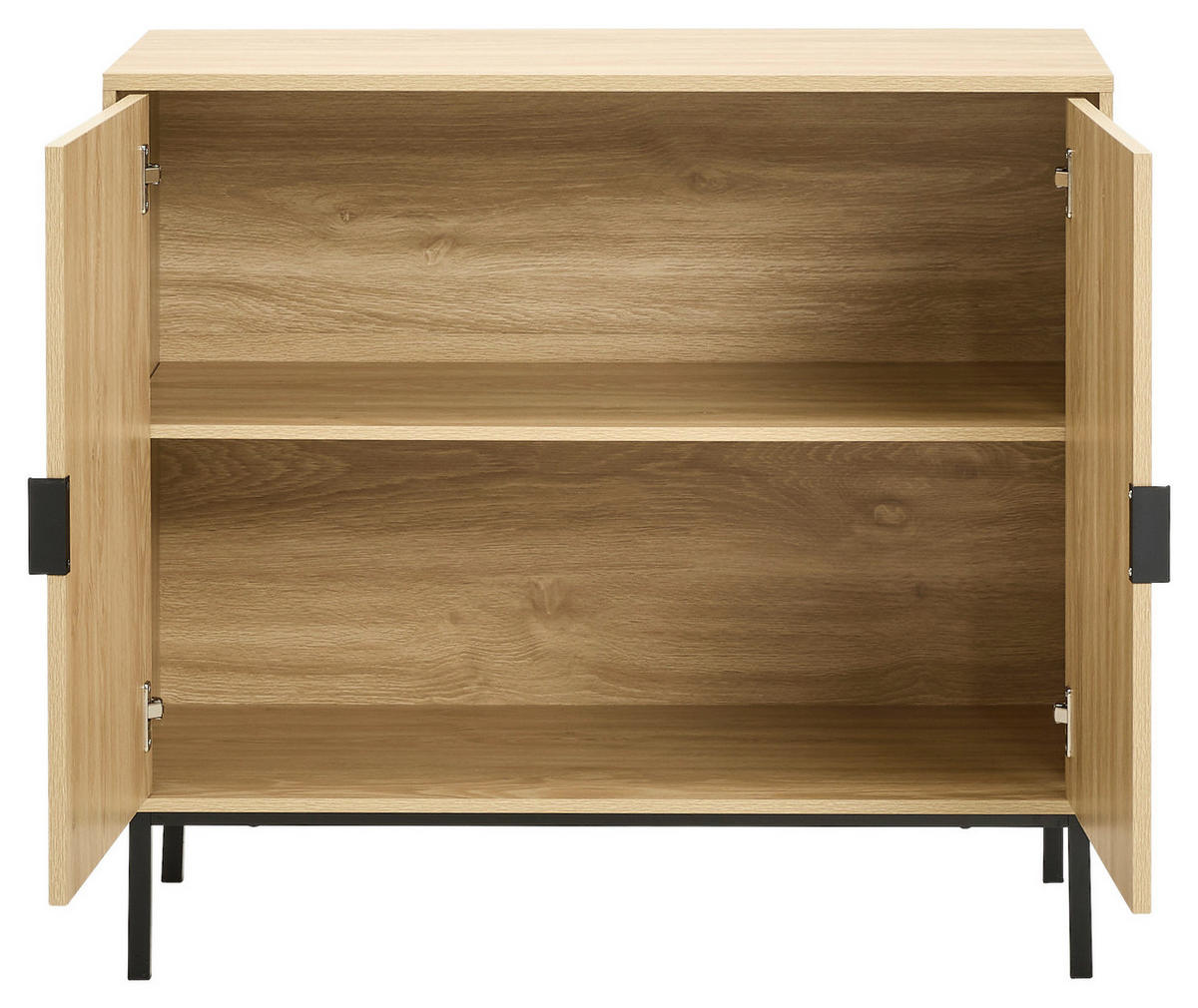 KOMMODE  in 90/82/43 cm  - Schwarz, Natur, Holzwerkstoff/Metall (90/82/43cm) - MID.YOU