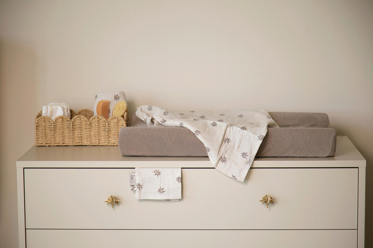 WICKELAUFLAGENBEZUG - Grau, Basics, Textil (32/20/4cm) - Witlof for Kids