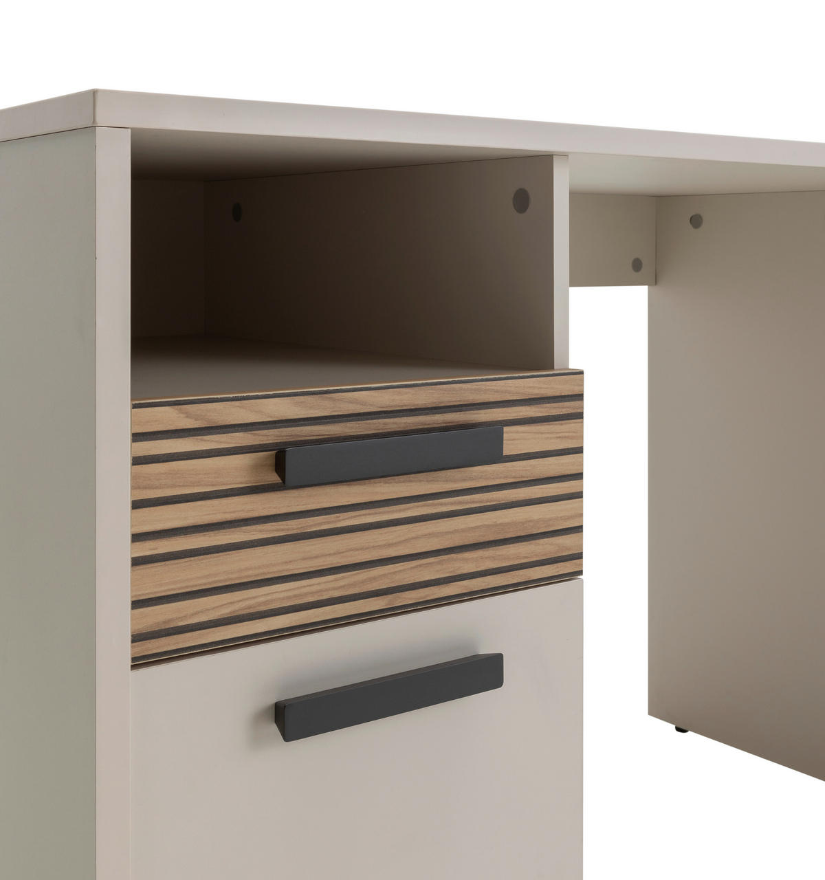 SCHREIBTISCH 110/60/77 cm  in Kaschmir  - Kaschmir/Anthrazit, KONVENTIONELL, Holzwerkstoff/Metall (110/60/77cm) - Xora