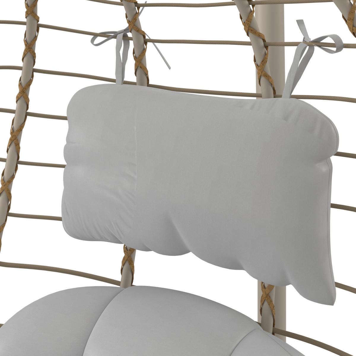 HÄNGESESSEL 100/186/111 cm  - Beige/Hellgrau, MODERN, Kunststoff/Textil (100/186/111cm) - Ambia Garden