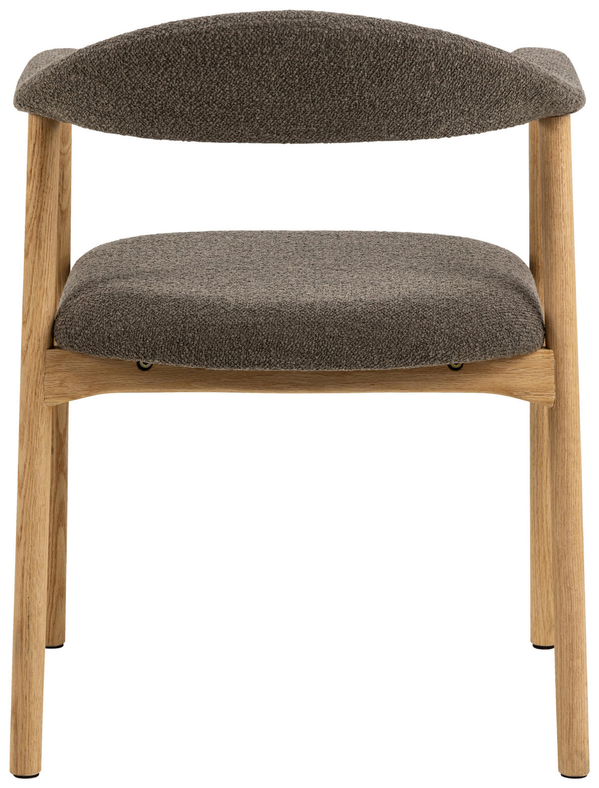 ARMLEHNSTUHL  in Bouclé  - Taupe/Eichefarben, Design, Holz/Textil (56/75,5/54cm) - MID.YOU