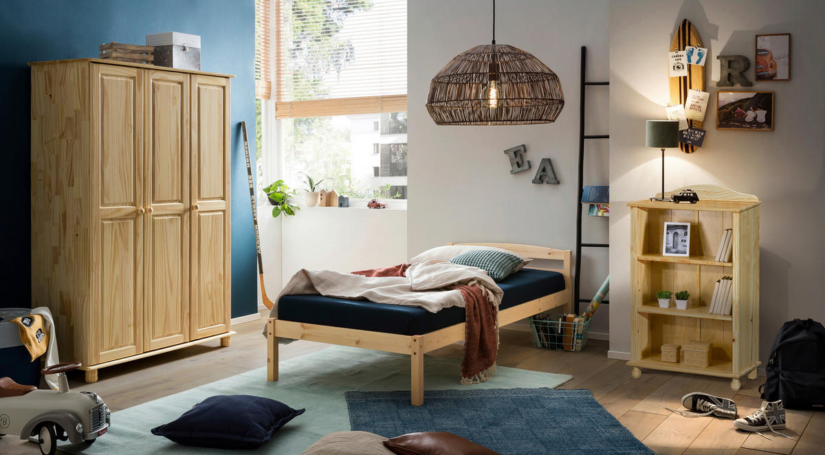 GARDEROB 120/178/52 cm 3-dörrar - naturfärgad, Natur, trä (120/178/52cm) - Livetastic