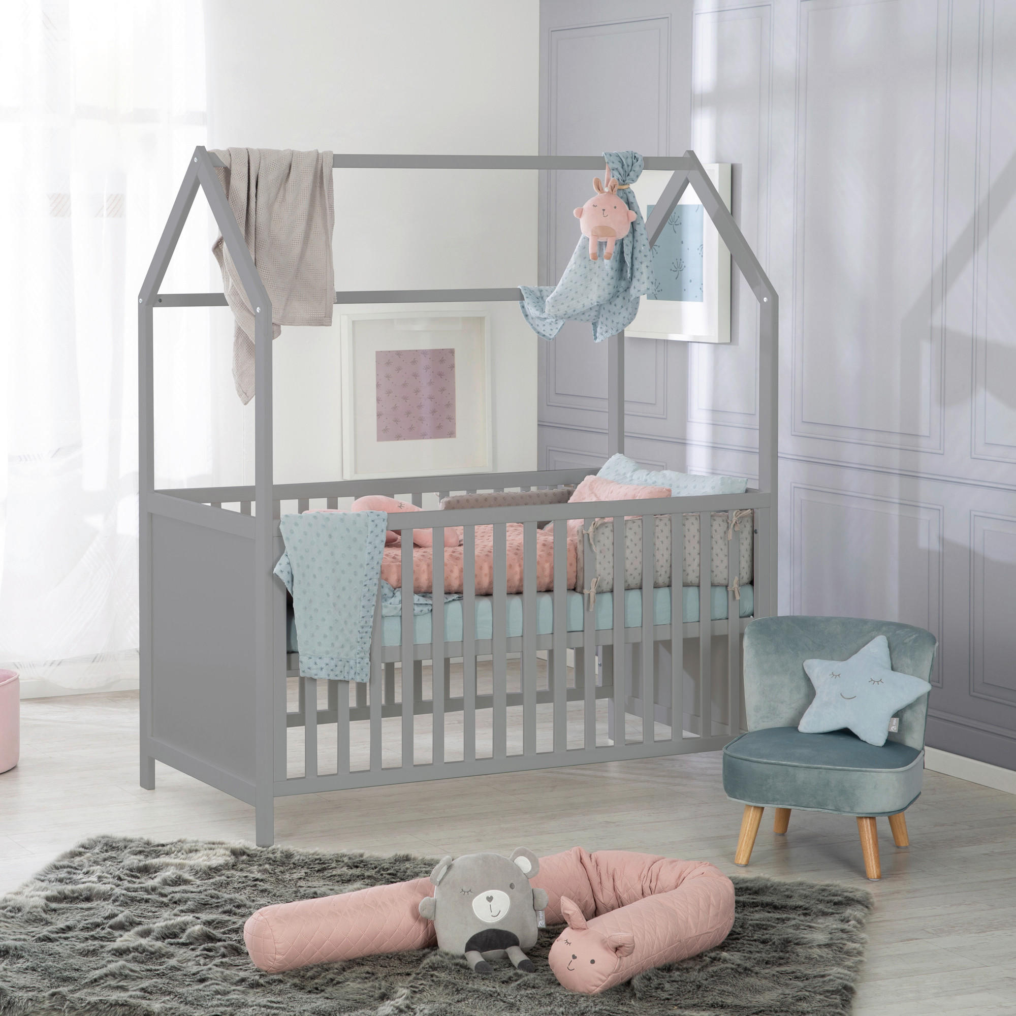 HAUSBETT  - Taupe, Basics, Holz/Holzwerkstoff (75/162,5/143,5cm) - Roba