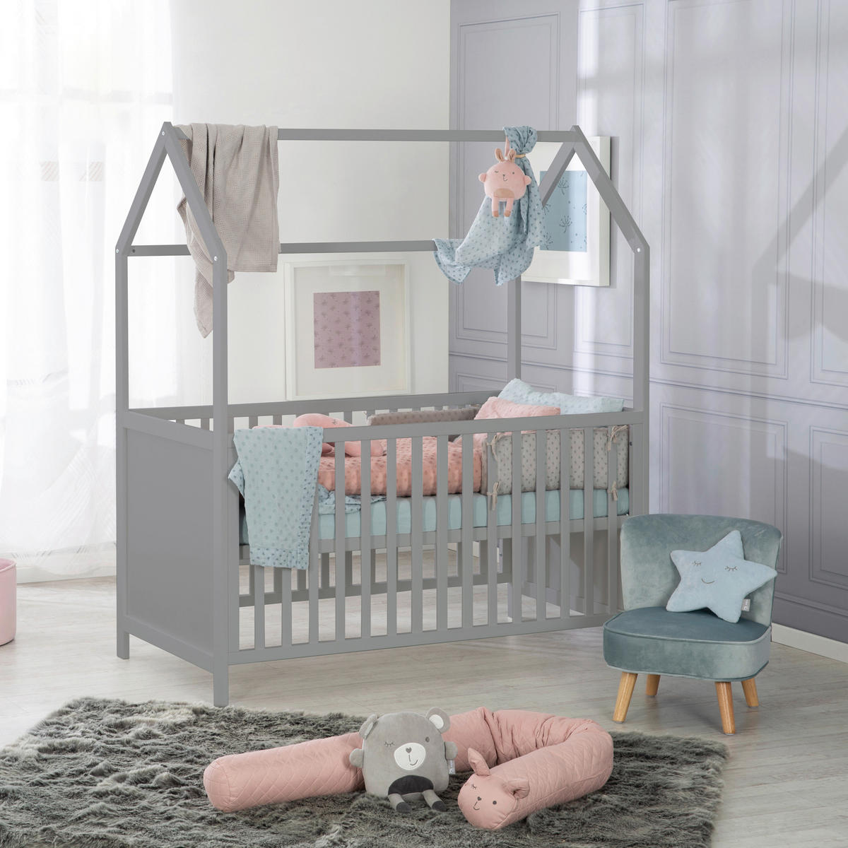 HAUSBETT  - Taupe, Basics, Holz/Holzwerkstoff (75/162,5/143,5cm) - Roba