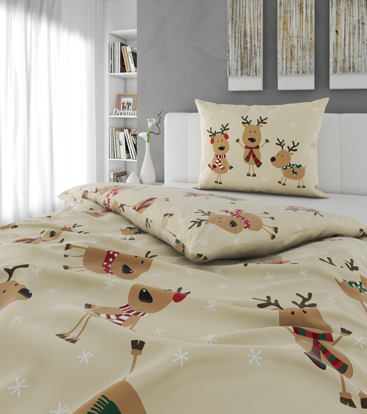BETTWÄSCHE 2-teilig TANJA Satin 140/200 cm  - Beige, KONVENTIONELL, Textil (140/200cm) - Esposa