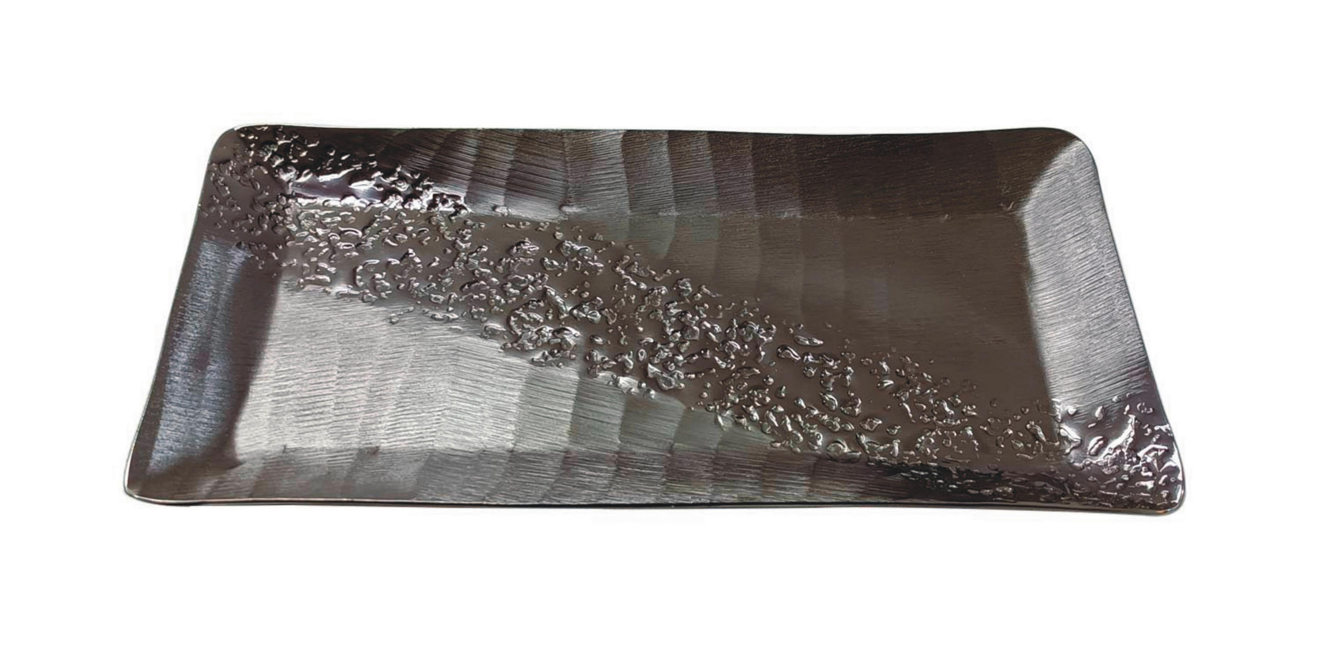 PLATEAU DE SERVICE 30/15/2 cm - Graphitfarben, Design, Metall (30/15/2cm) - Ambia Home