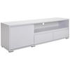LOWBOARD  in 180/55/48 cm  - Chromfarben/Weiss, Design, Holzwerkstoff/Kunststoff (180/55/48cm) - Carryhome