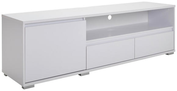 LOWBOARD in 180/55/48 cm - Chromfarben/Weiß, Design, Holzwerkstoff/Kunststoff (180/55/48cm) - Carryhome