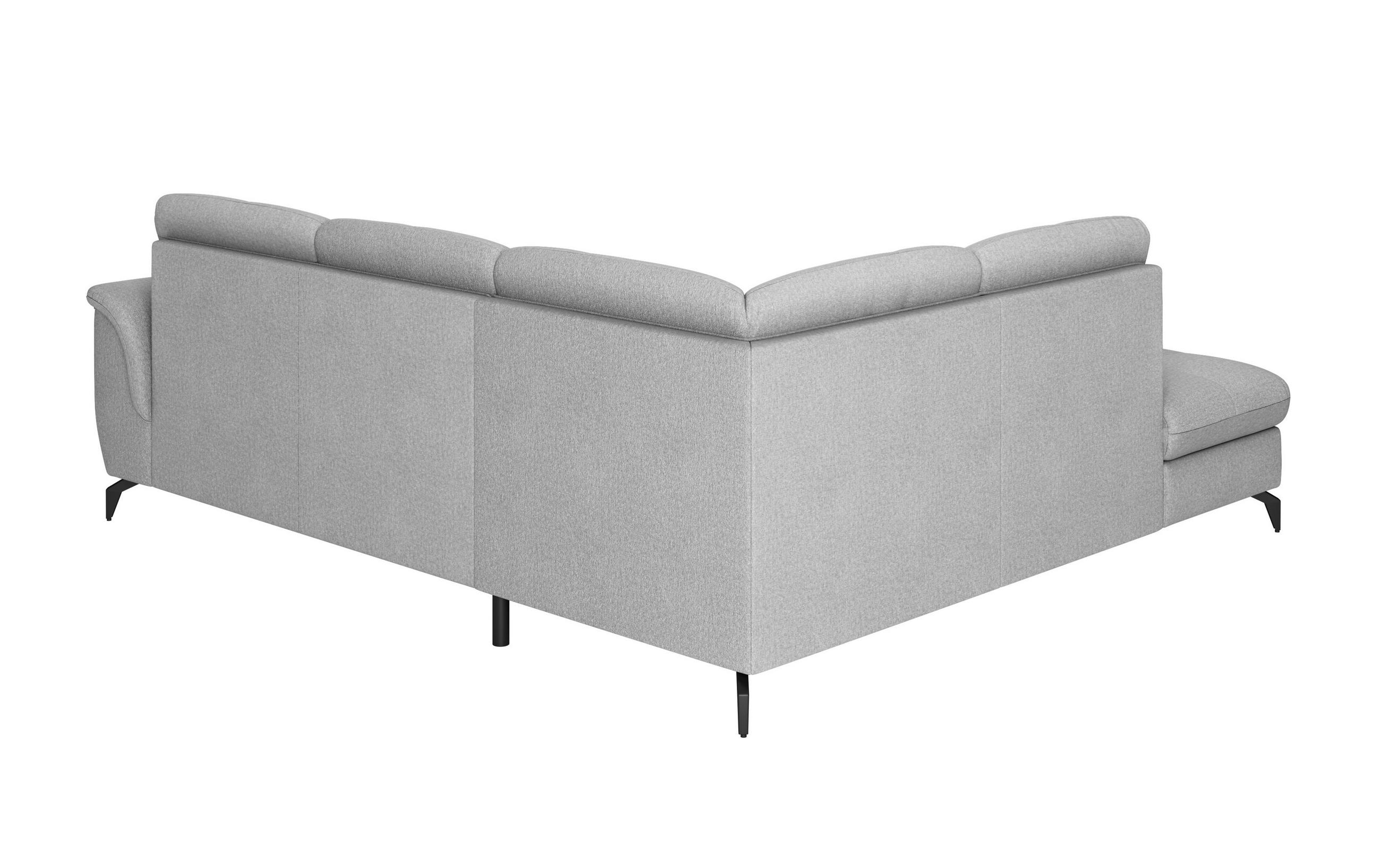 Thumbnail - Sit & More Ecksofa Zora E, Grau, Textil, 5,5-Sitzer, Ottomane links, L-Form, 244x212 cm, Goldenes M, Oeko-Tex® Standard ...