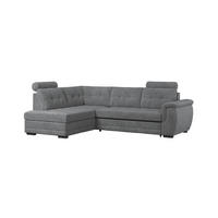 ECKSOFA  Mikrofaser, Struktur Anthrazit  - Anthrazit/Schwarz, Konventionell, Kunststoff/Textil (183/251cm) - MID.YOU