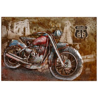 METALLBILD Fahrzeuge 60/40 cm  - Rostfarben/Multicolor, Trend, Metall (60/40cm) - Monee