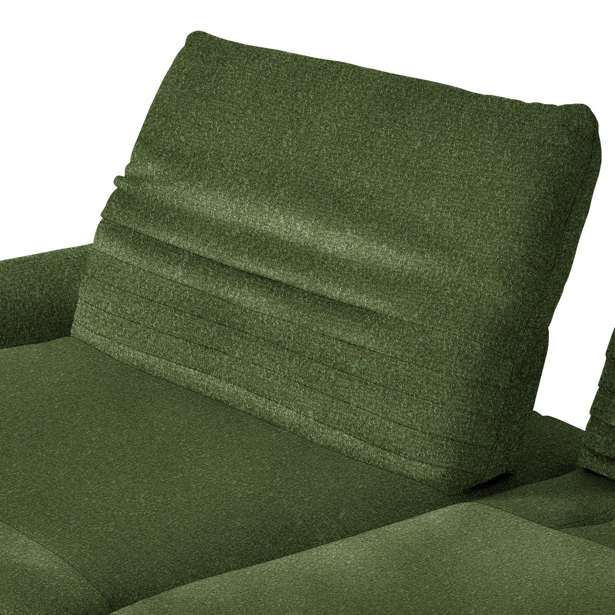 ECKSOFA  in Chenille Grün  170-195/280 cm  - Schwarz/Grün, Design, Textil/Metall (170-195/280cm) - Dieter Knoll