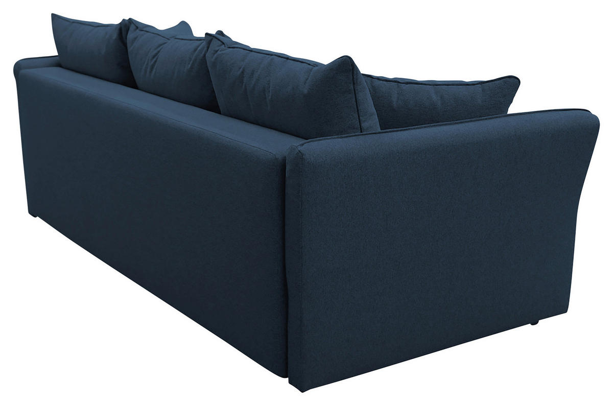 SCHLAFSOFA  mit Webstoff Blau  - Blau/Silberfarben, Design, Kunststoff/Textil (235/83/106cm) - MID.YOU