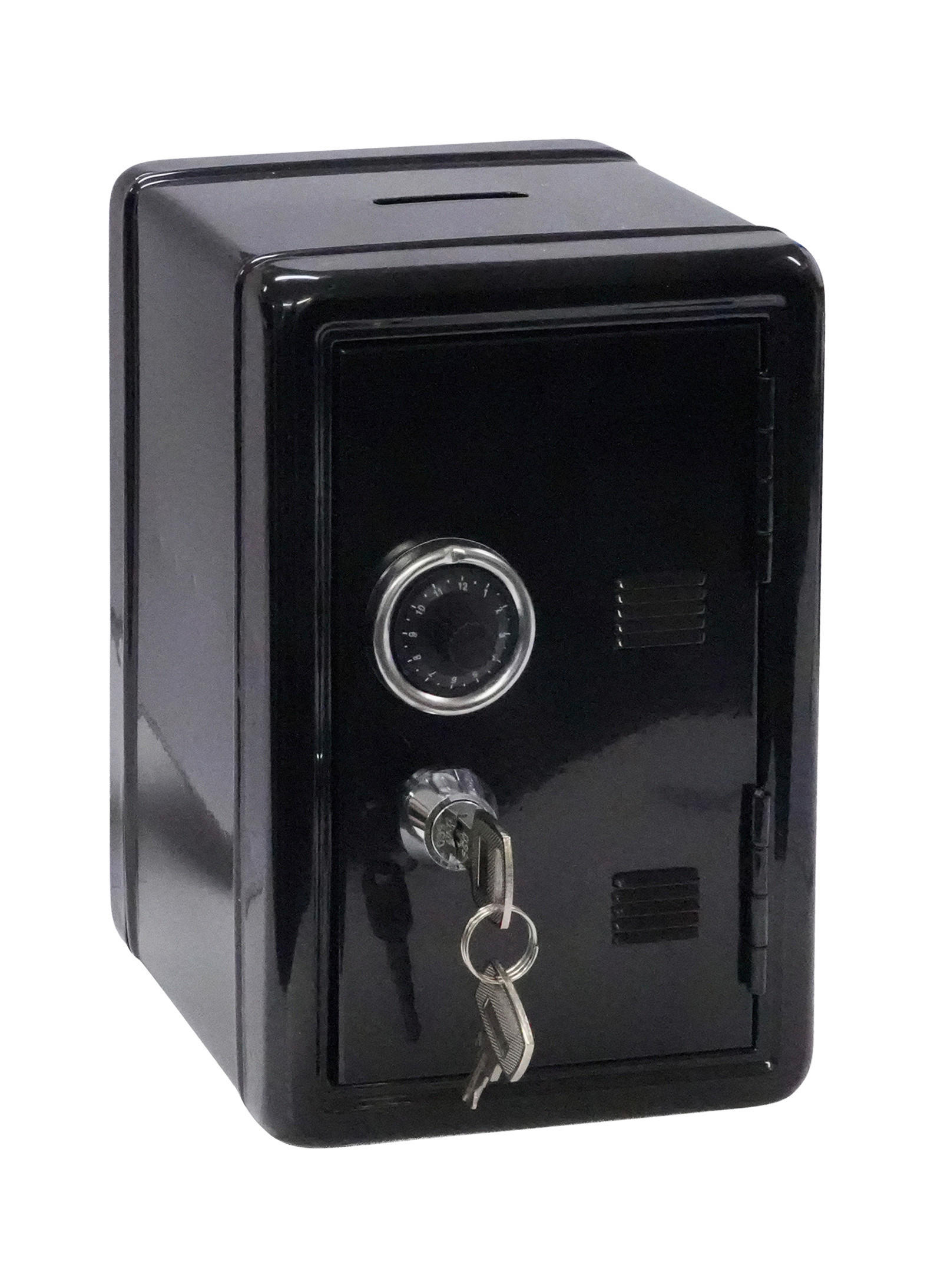 SPARDOSE  - Silberfarben/Schwarz, Trend, Metall (12/18/10,5cm) - Ambia Home