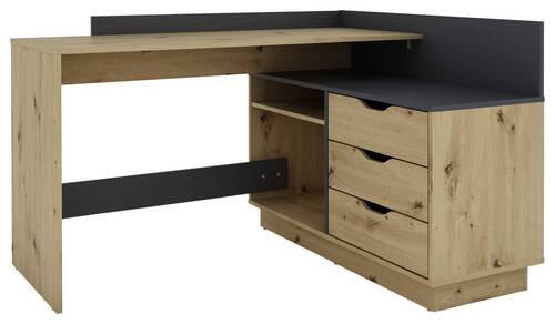 ECKSCHREIBTISCH 129/105/84 cm  in Anthrazit, Eiche Artisan  - Anthrazit/Eiche Artisan, LIFESTYLE, Holzwerkstoff (129/105/84cm) - MID.YOU