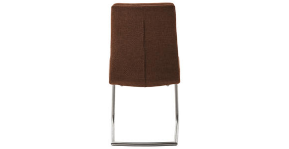 SCHWINGSTUHL in Edelstahl Webstoff - Edelstahlfarben/Rostfarben, Design, Textil/Metall (47/90/64cm) - Dieter Knoll