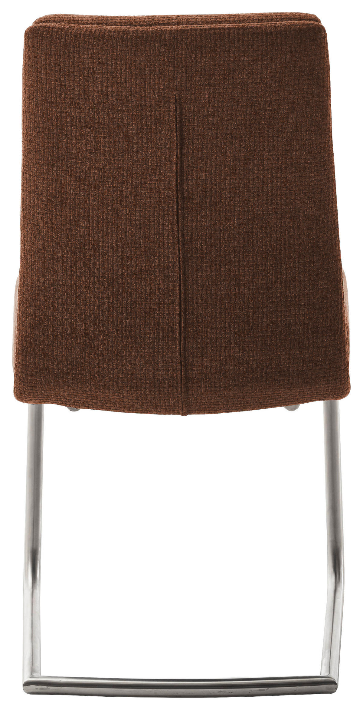 SCHWINGSTUHL  in Edelstahl Webstoff  - Edelstahlfarben/Rostfarben, Design, Textil/Metall (47/90/64cm) - Dieter Knoll