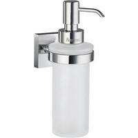 DOZATOR ZA TEČNI SAPUN  boja hroma  metal, staklo  - boja hroma, Dizajnerski, staklo/metal (6/18/8,4cm)