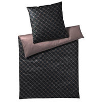 OBOJESTRANSKA POSTELJNINA CORNFLOWER DOUBLE 140/200 cm mako saten antracit, črna  - črna/antracit, Konvencionalno, tekstil (140/200cm) - Joop!