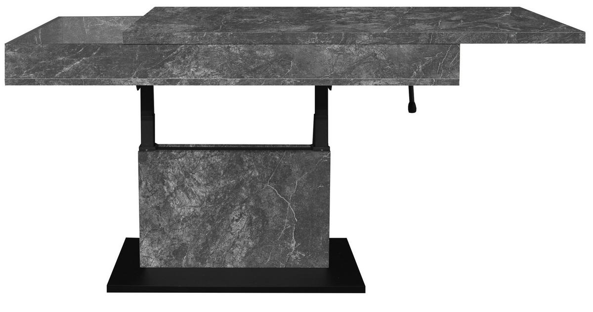 COUCHTISCH in Metall, Holzwerkstoff  - Graphitfarben/Schwarz, Design, Holzwerkstoff/Metall (110/58-77/60cm) - MID.YOU