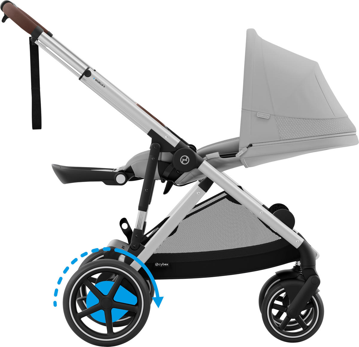 KINDERWAGEN EGAZELLE S  - Silberfarben/Grau, Design, Kunststoff/Metall (94.5/66/100cm) - Cybex
