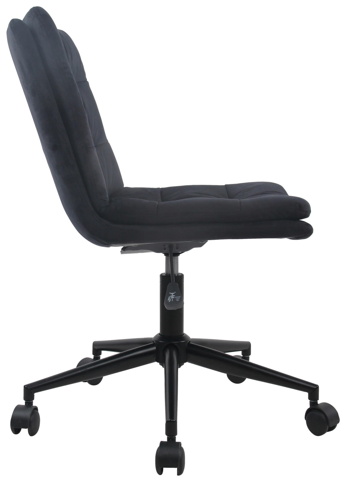 VRTLJIVI STOL kovina, umetna masa, tekstil črna  - črna, Moderno, kovina/umetna masa (42/98/45cm) - MID.YOU
