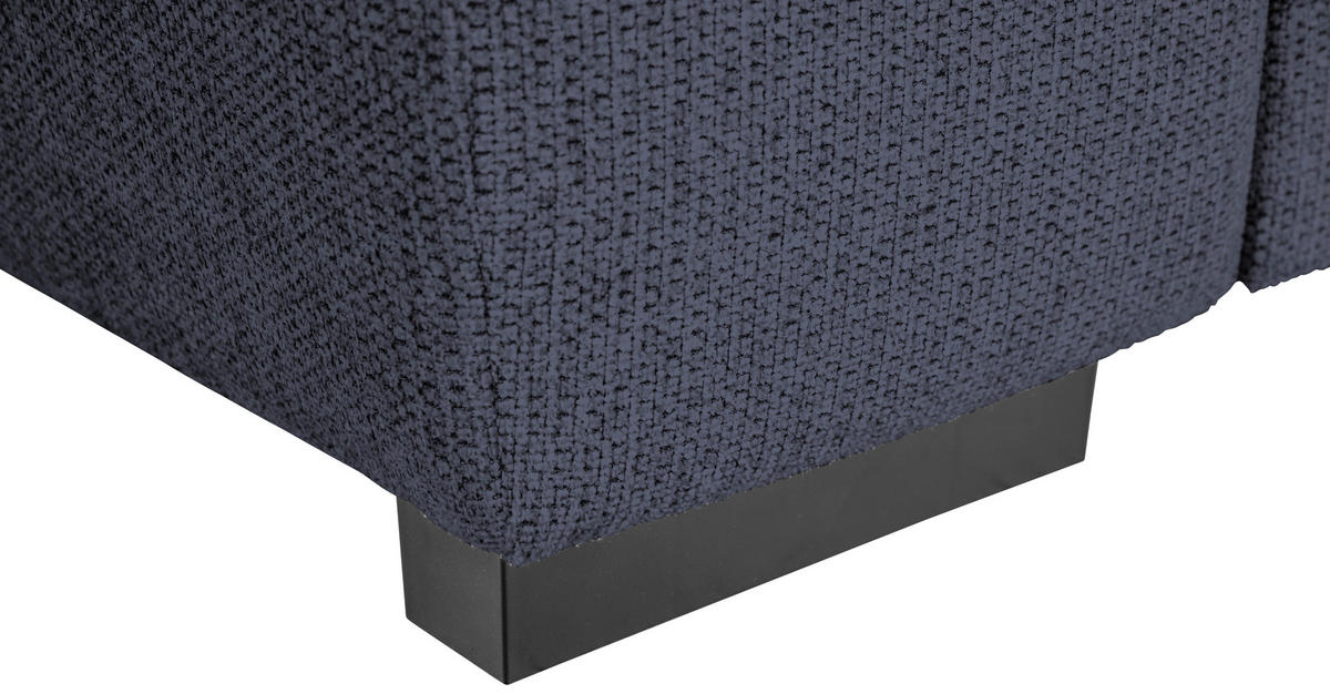 ECKSOFA in Struktur Blau  - Blau/Schwarz, Design, Kunststoff/Textil (205/284cm) - MID.YOU