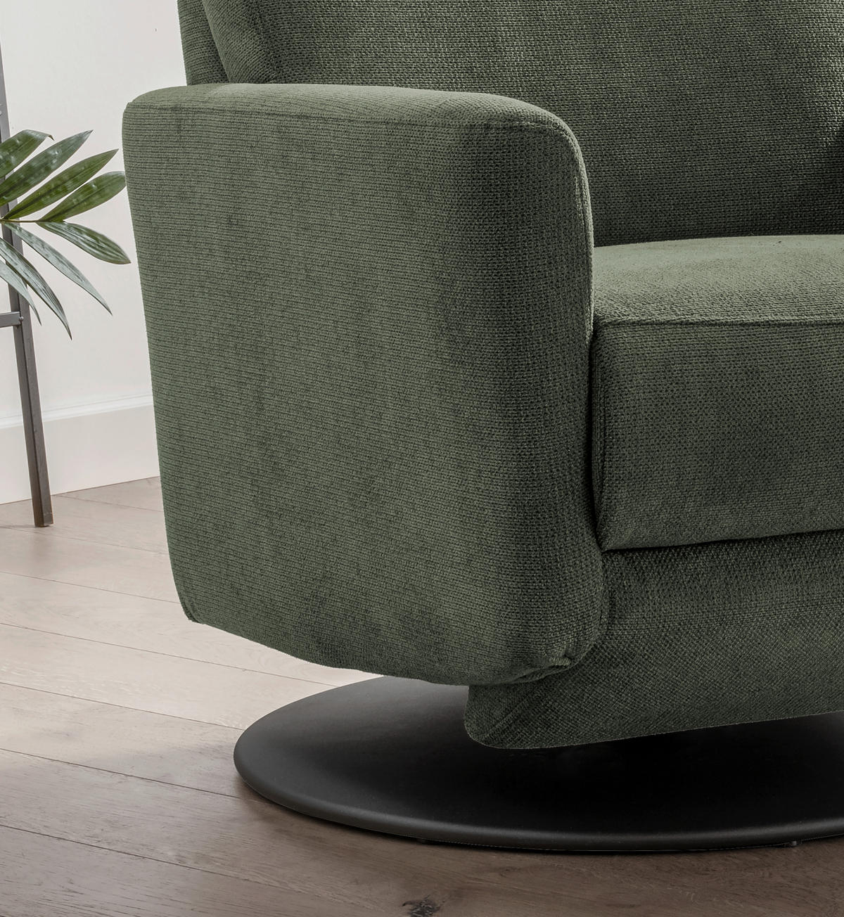 RELAXSESSEL in Textil Dunkelgrün  - Dunkelgrün/Schwarz, Modern, Textil/Metall (77/105/87-154cm) - Livetastic