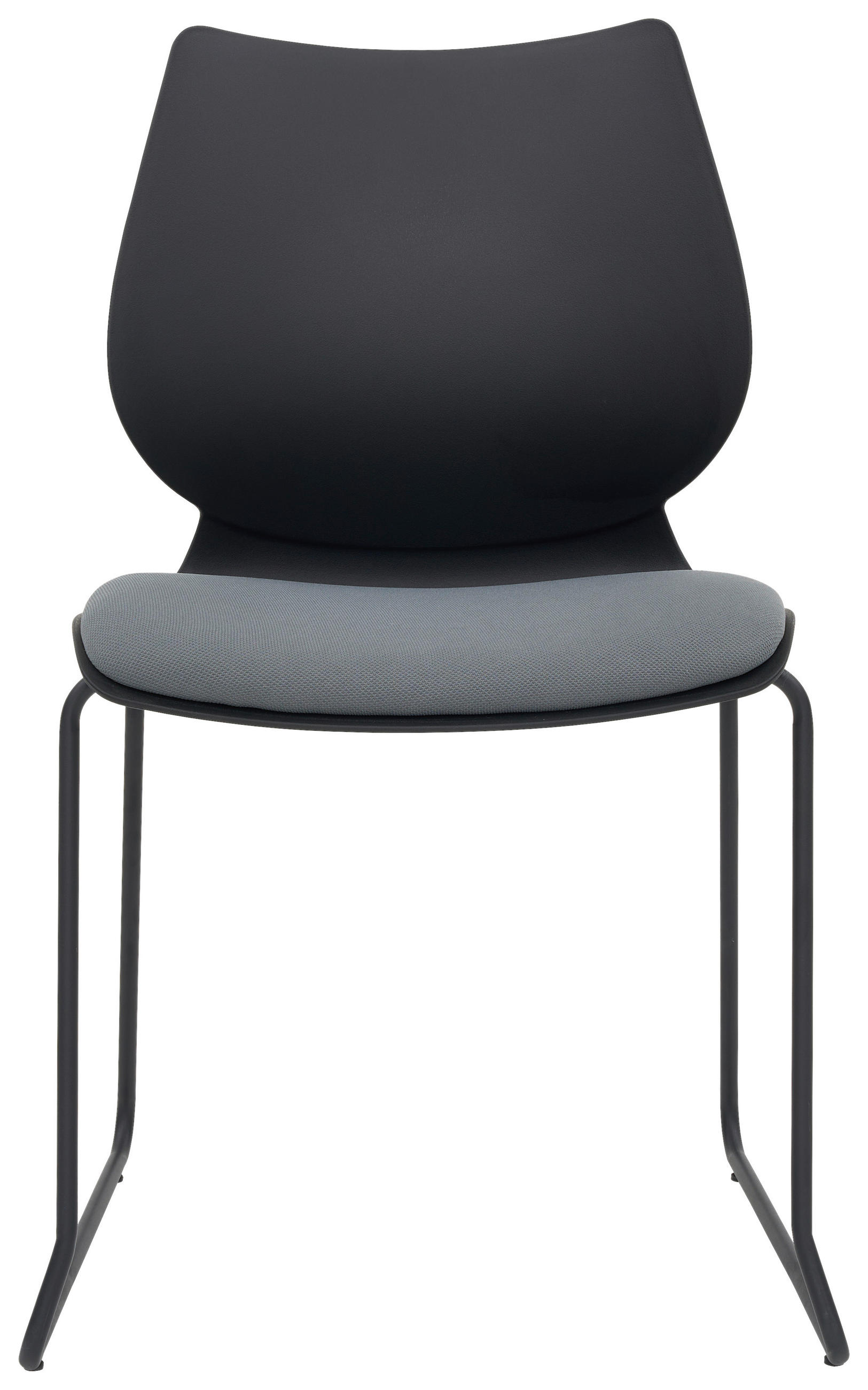 STUHL  in Eisen Webstoff Metall, Kunststoff, Textil matt  - Dunkelgrau/Schwarz, MODERN, Kunststoff/Textil (51,5/85.5/58.5cm) - Hom`in