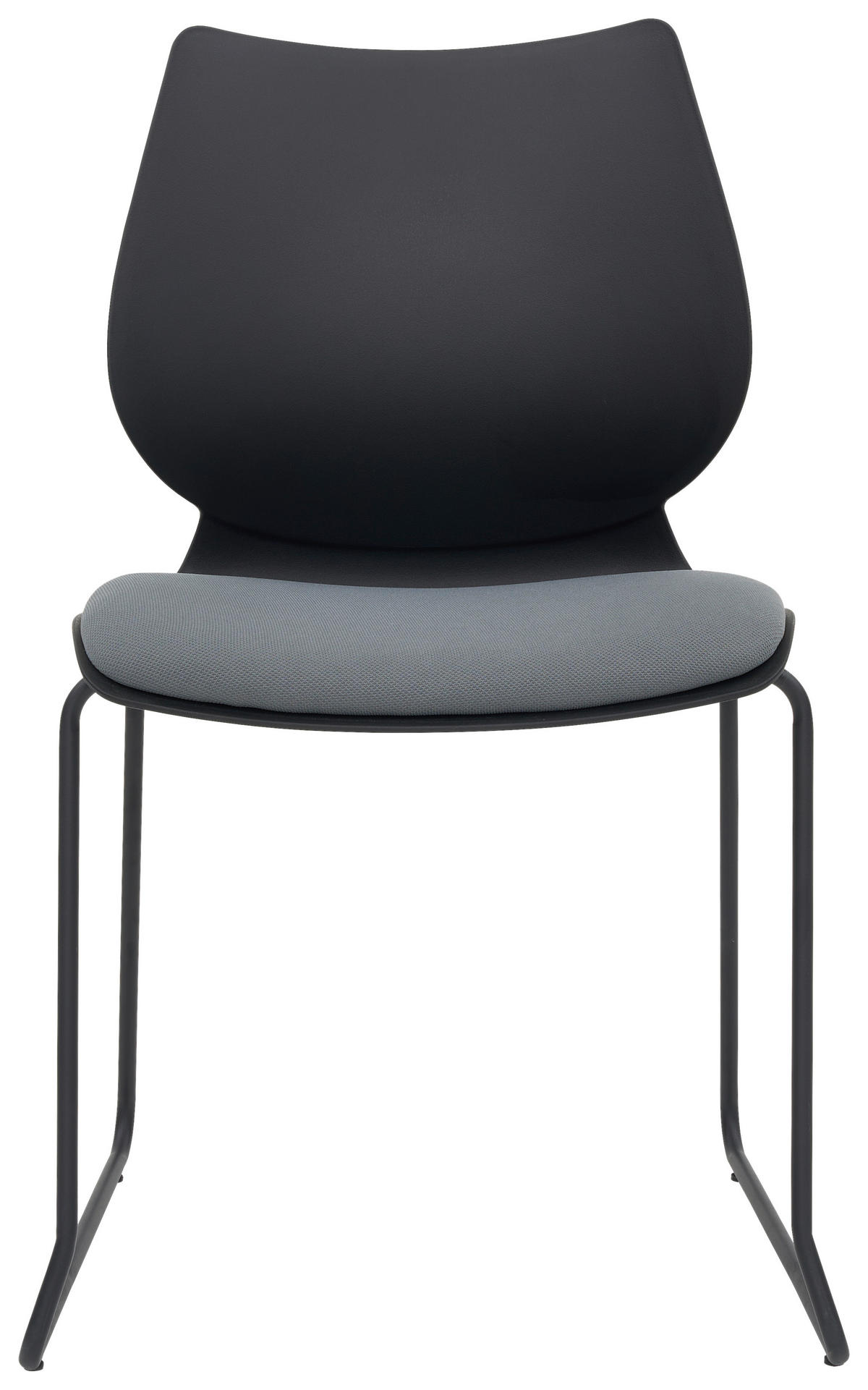 STUHL  in Eisen Webstoff matt  - Dunkelgrau/Schwarz, Modern, Kunststoff/Textil (51,5/85.5/58.5cm) - Hom`in