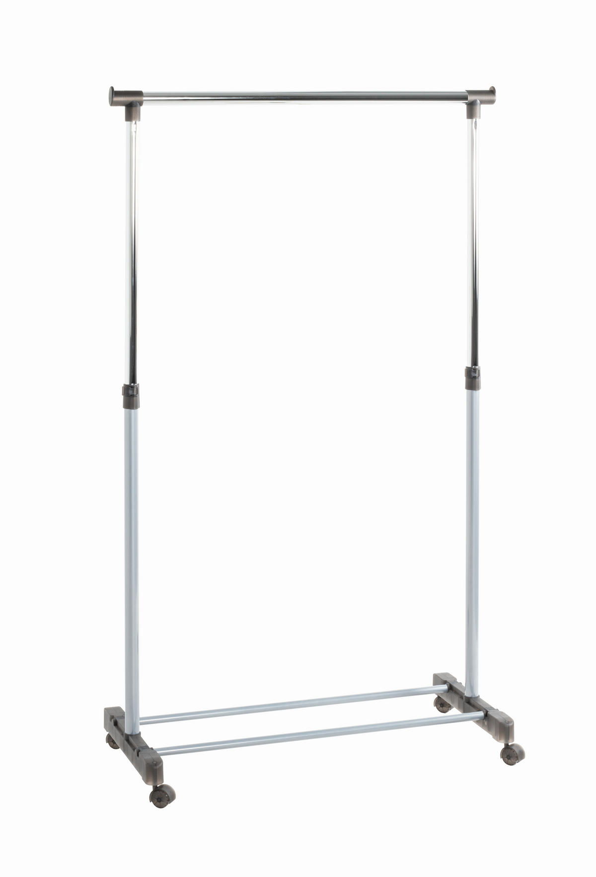 KLEIDERWAGEN in Grau, Alufarben, Chromfarben 90/95-170/43 cm   - Chromfarben/Alufarben, Basics, Kunststoff/Metall (90/95-170/43cm)