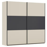 SCHWEBETÜRENSCHRANK 218/210/59 cm 2-türig Grau, Champagner  - Champagner/Grau, MODERN, Holzwerkstoff/Metall (218/210/59cm) - Rauch Möbel