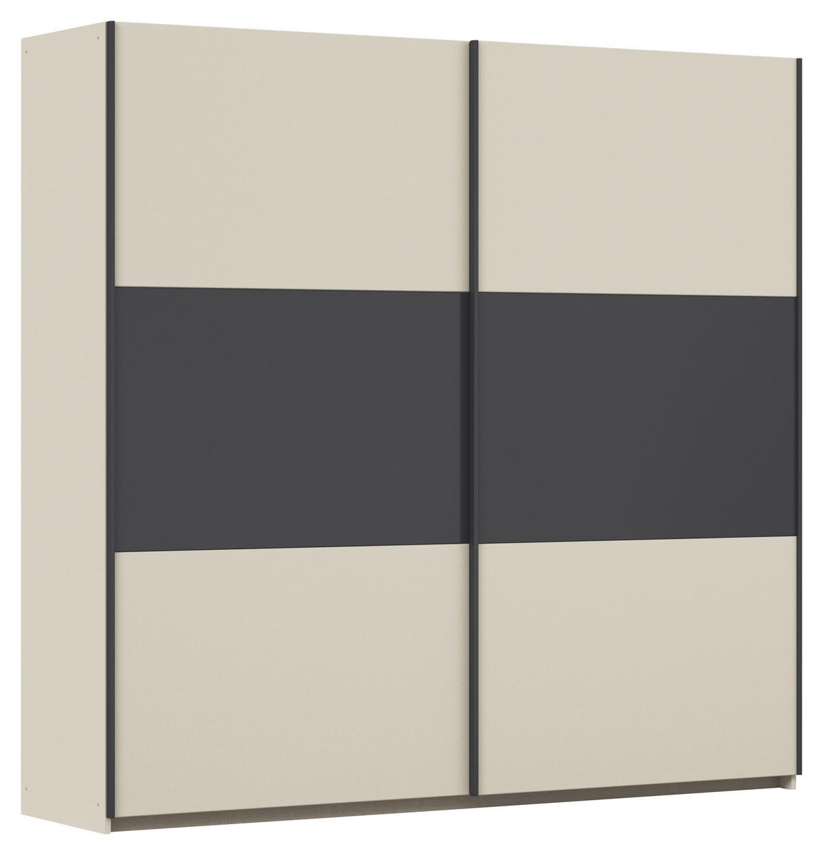SCHWEBETÜRENSCHRANK 218/210/59 cm 2-türig Grau, Champagner  - Champagner/Grau, MODERN, Holzwerkstoff/Metall (218/210/59cm) - Rauch Möbel