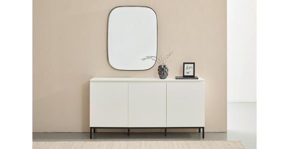 SIDEBOARD  150/77/35 cm  - Schwarz/Weiß, Design, Holzwerkstoff/Metall (150/77/35cm) - Hom`in