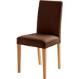 STUHL  in Lederlook Textil  - Buchefarben/Braun, KONVENTIONELL, Holz/Textil (44/92/57cm) - Carryhome