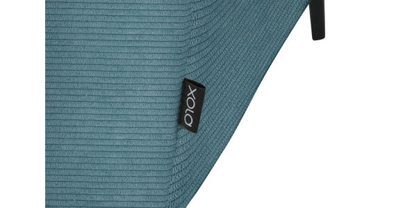 ECKSOFA in Feincord Türkis 205/280 cm - Türkis/Schwarz, Design, Textil/Metall (205/280cm) - Xora