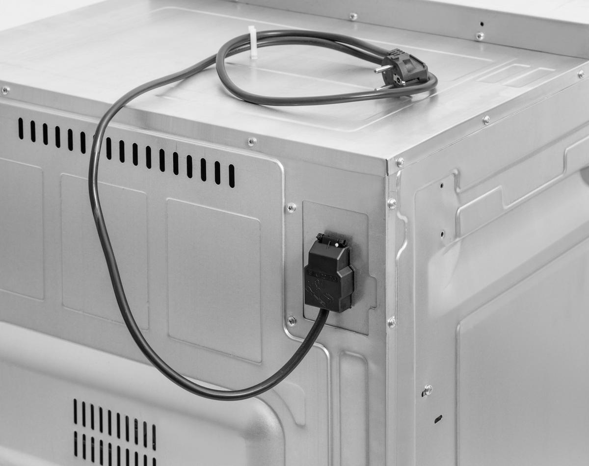 BACKOFENSET ASET1204400  - Edelstahlfarben/Schwarz, Basics, Glas/Metall (59,5/59,5/56,5cm) - Respekta